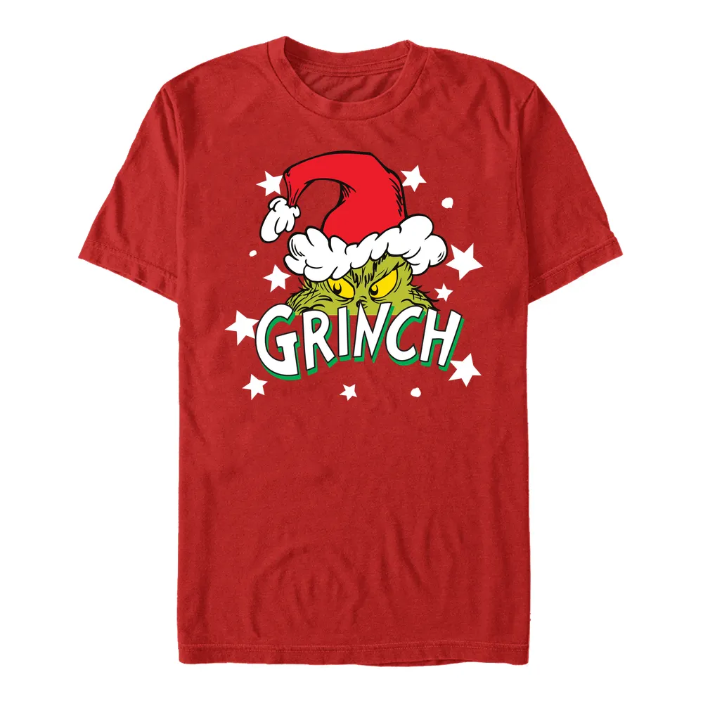 The Grinch - Santa Stars Graphic Unisex Crew neck T-Shirt