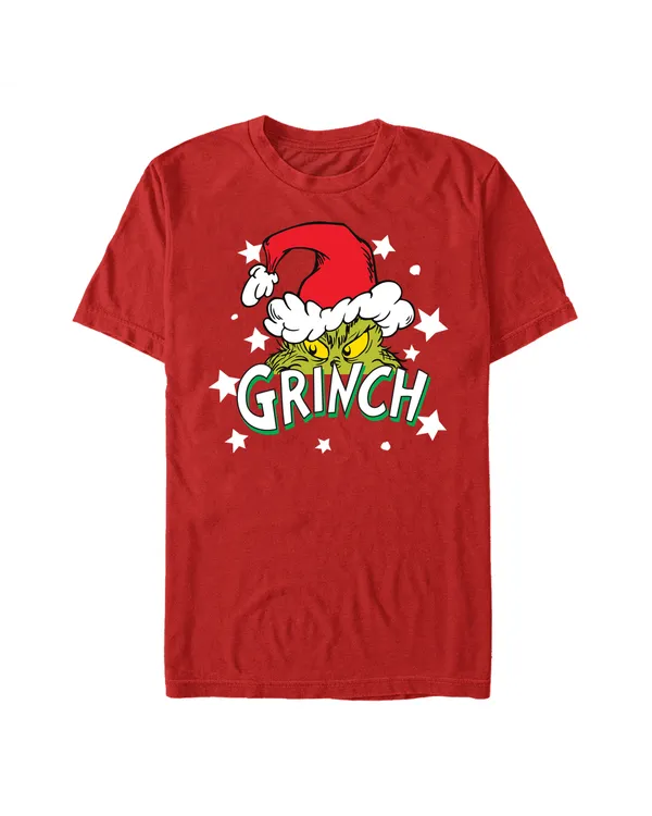 The Grinch - Santa Stars Graphic Unisex Crew neck T-Shirt
