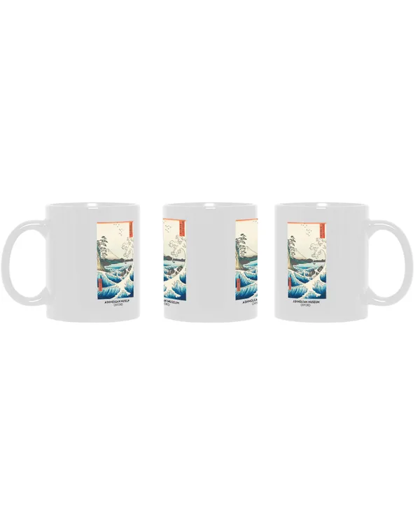 Ashmolean Hiroshige Sea Graphic Hrnek klasik White OS (11 oz)